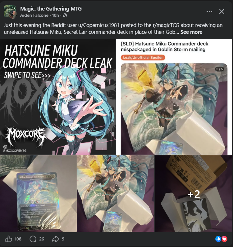 You are currently viewing Possible Hatsune Miku Commander Deck Leak Has MTG Players Losing Their Minds